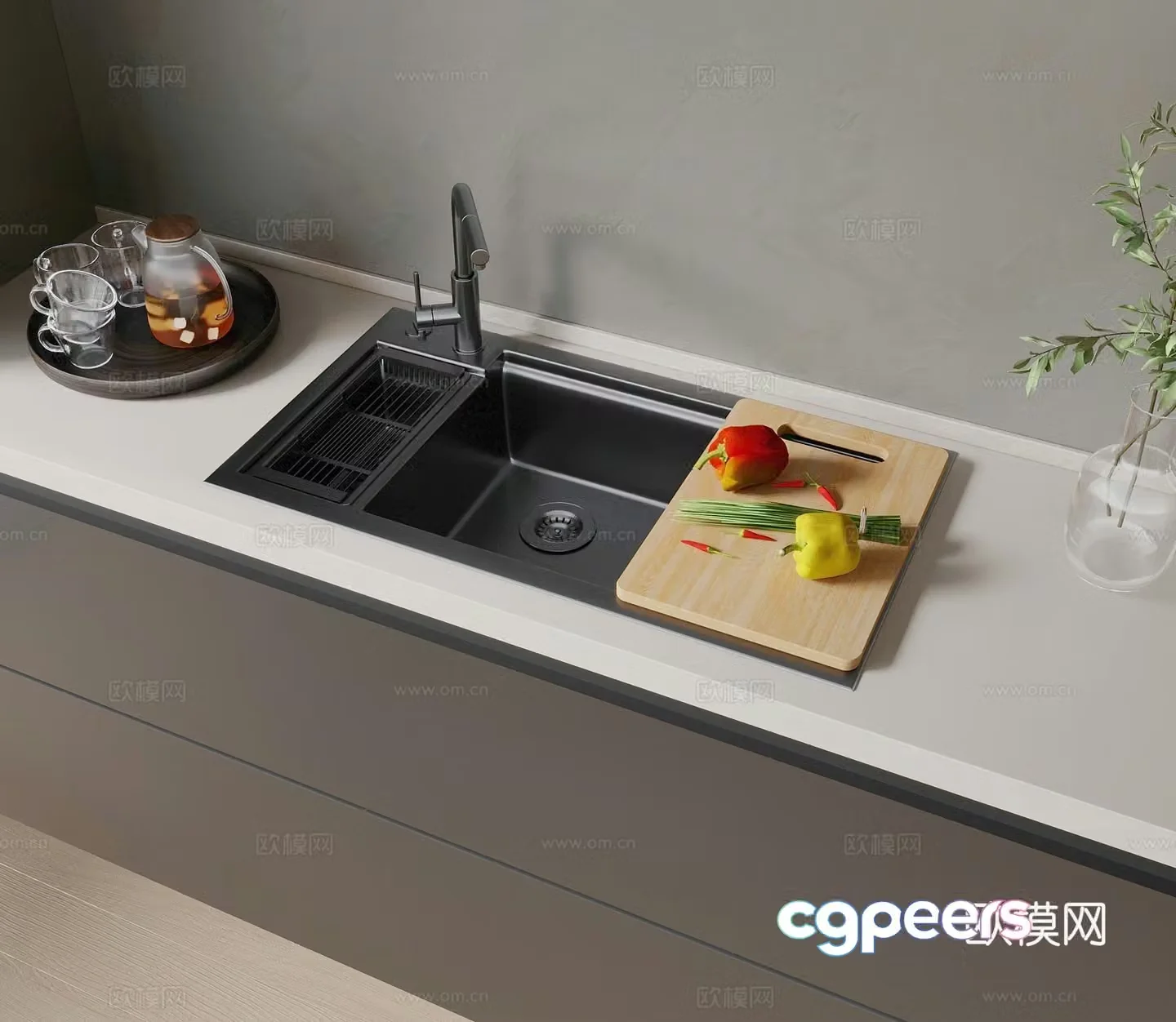 Modern washbasin basin sink 3d model