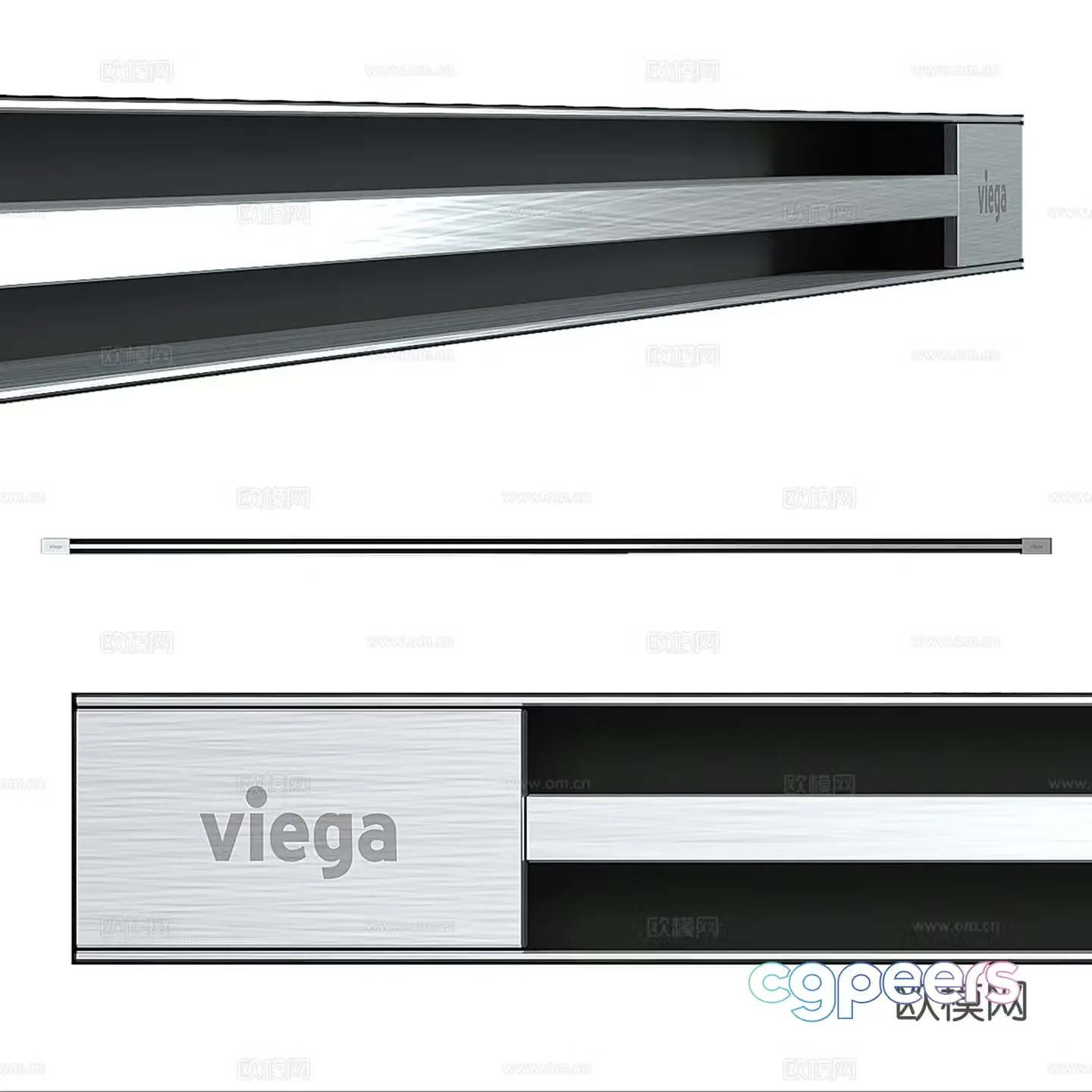 Modern central air conditioner extremely narrow louver air outlet 3D model