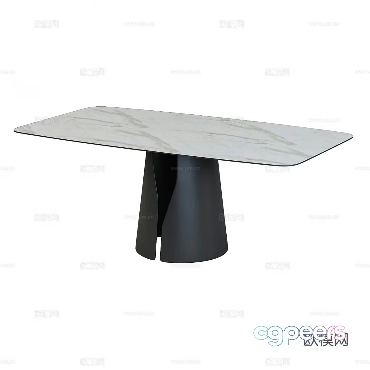 Modern Italian Gio Stone Table 3D Model