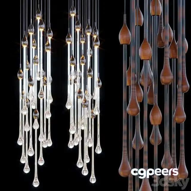 3ds Max Free – Chandelier Light Vargov (for any spaces)