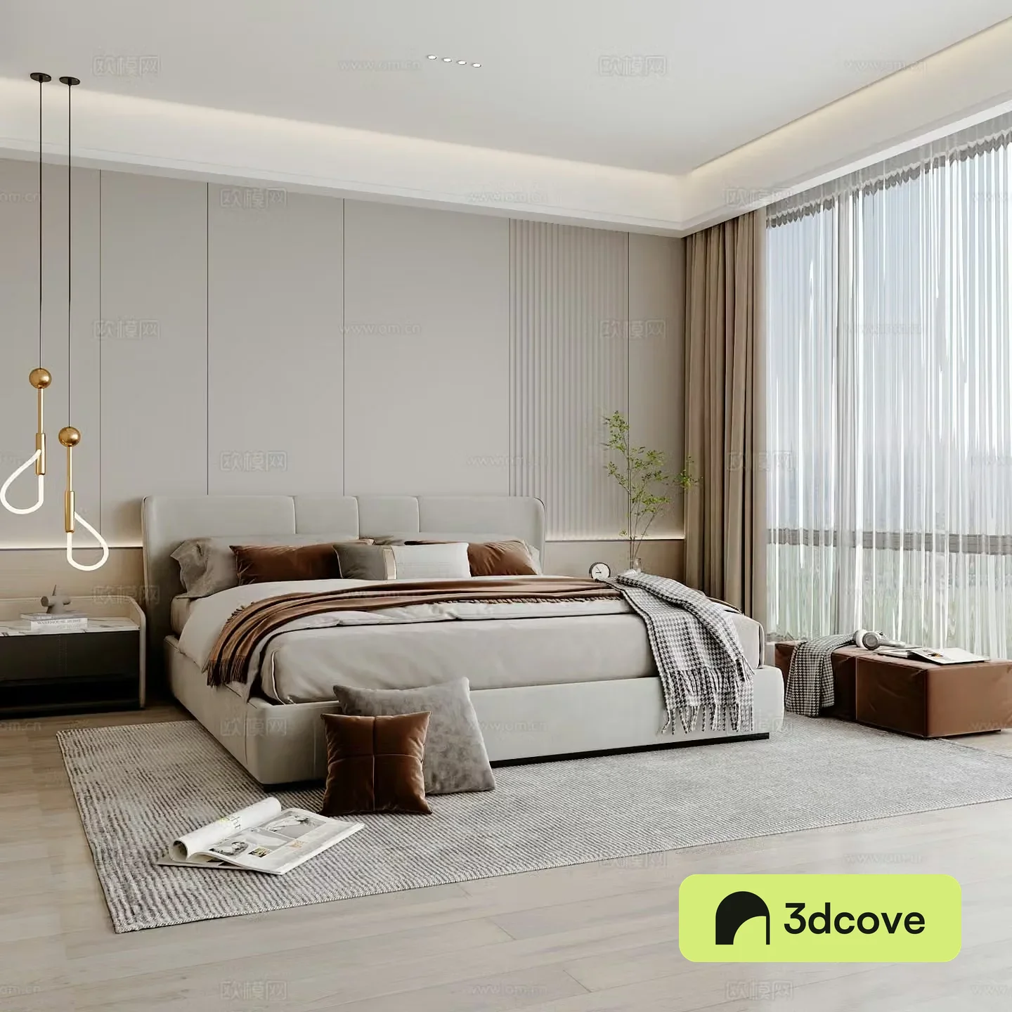 Modern home bedroom Modern bedroom Italian bedroom Simple bedroom Italian bed