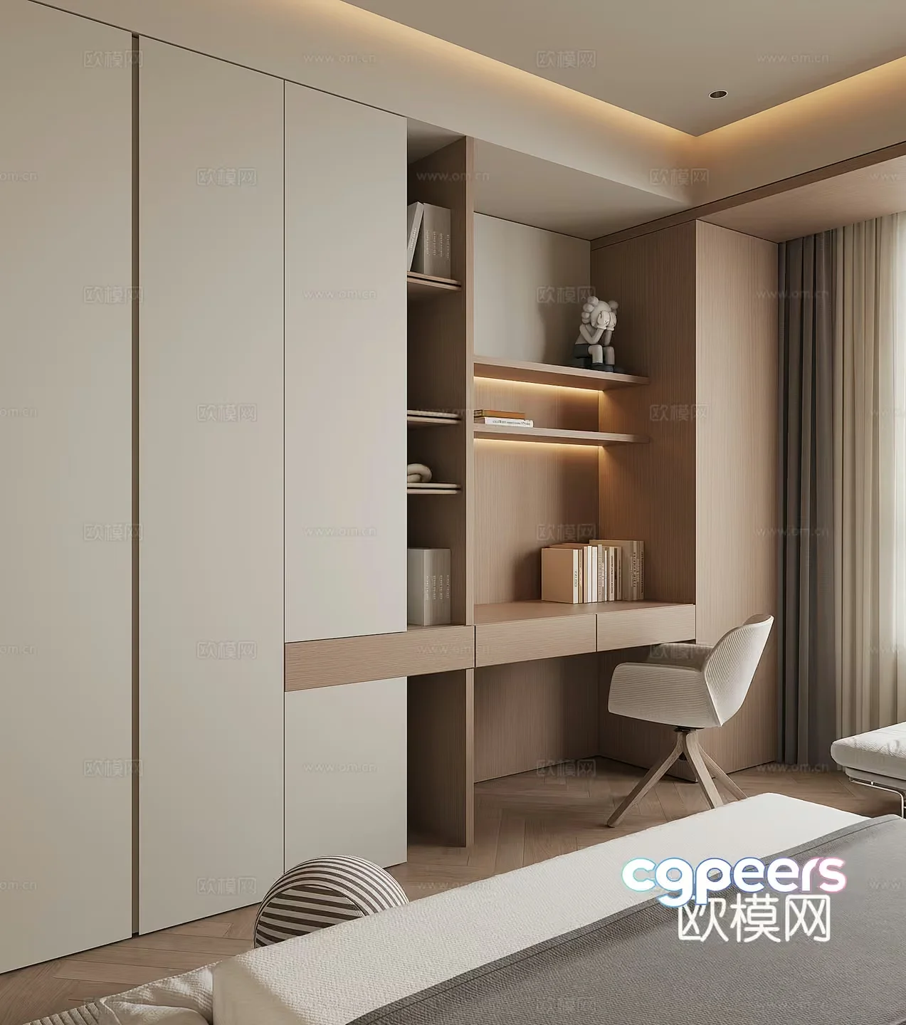 Modern Minimalist Living Room 3D Model – 1576 – VRAY Render