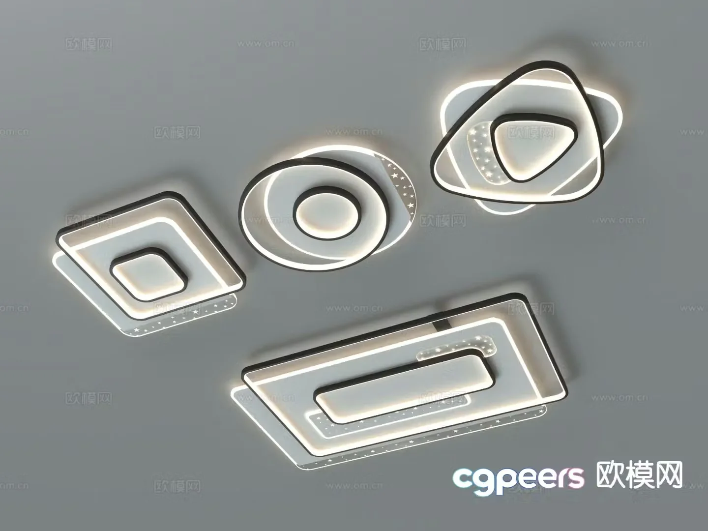 Modern minimalist ceiling lamp 3d model