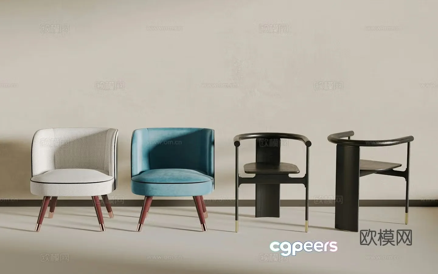 Light luxury seat 3D model