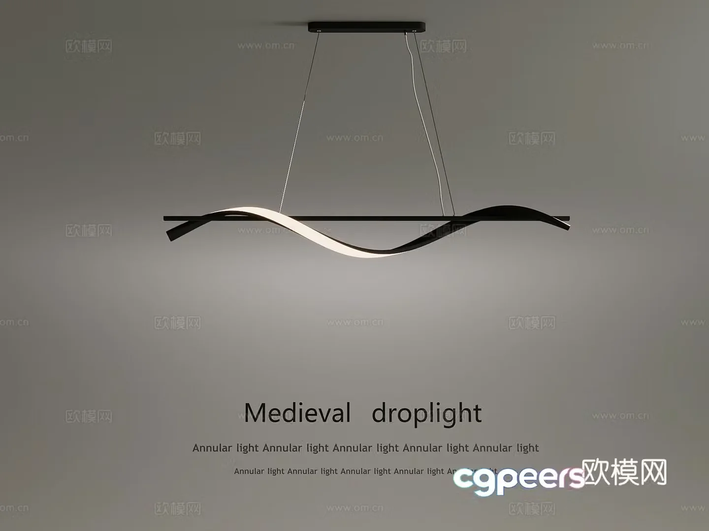 Modern elongated chandeliers Restaurant chandeliers Decorative chandeliers 3d model