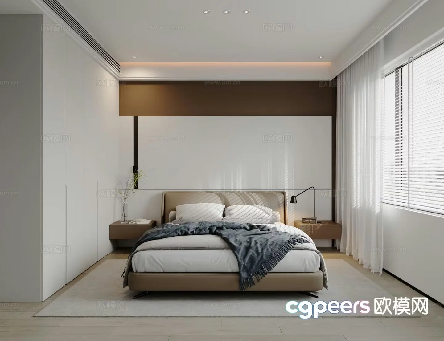 Modern bedroom master bedroom 3d model