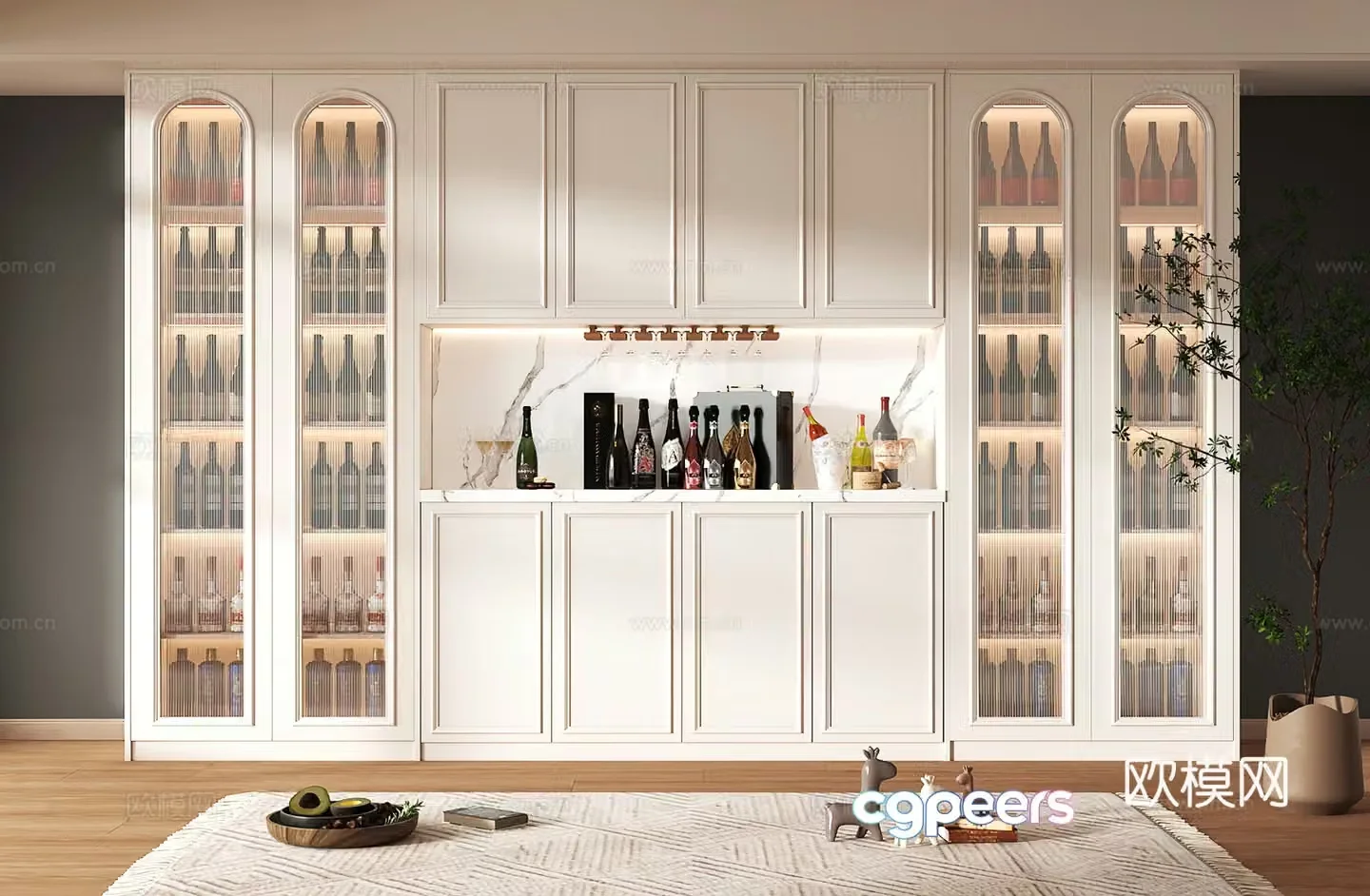 Wine cabinet design Wine cabinet red wine cabinet bar wine cabinet partition wine cabinet 3D model
