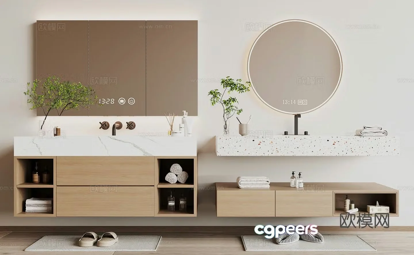 Modern bathroom cabinet 3d model