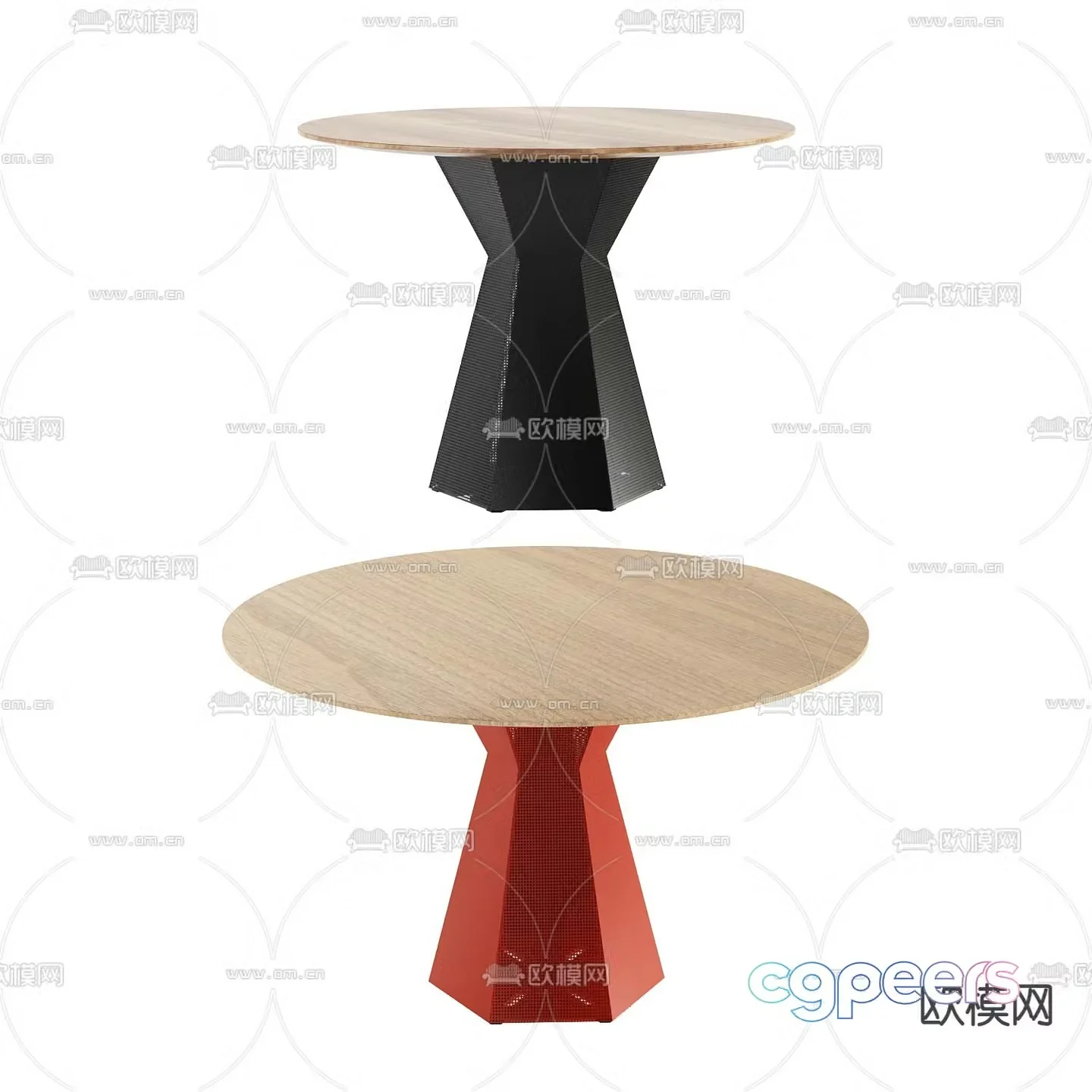3d model of circular dining table