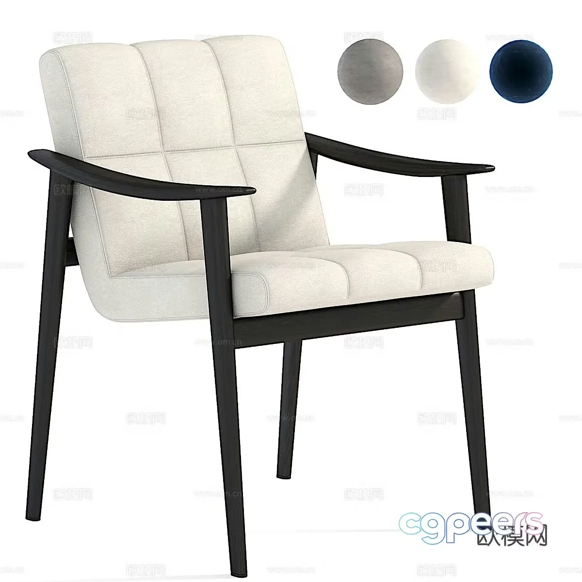 Modern chair dining chair 3d model