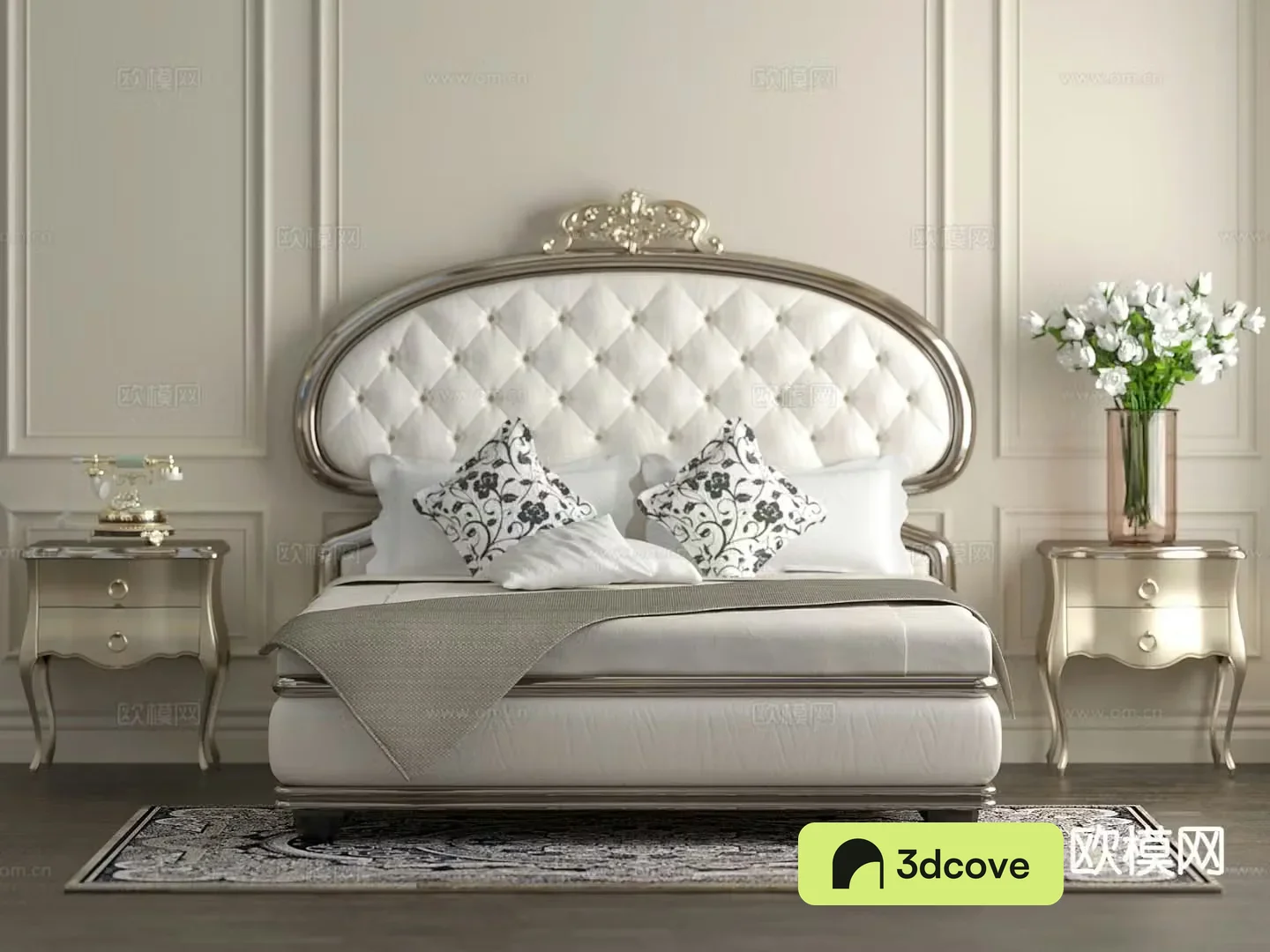 European double bed