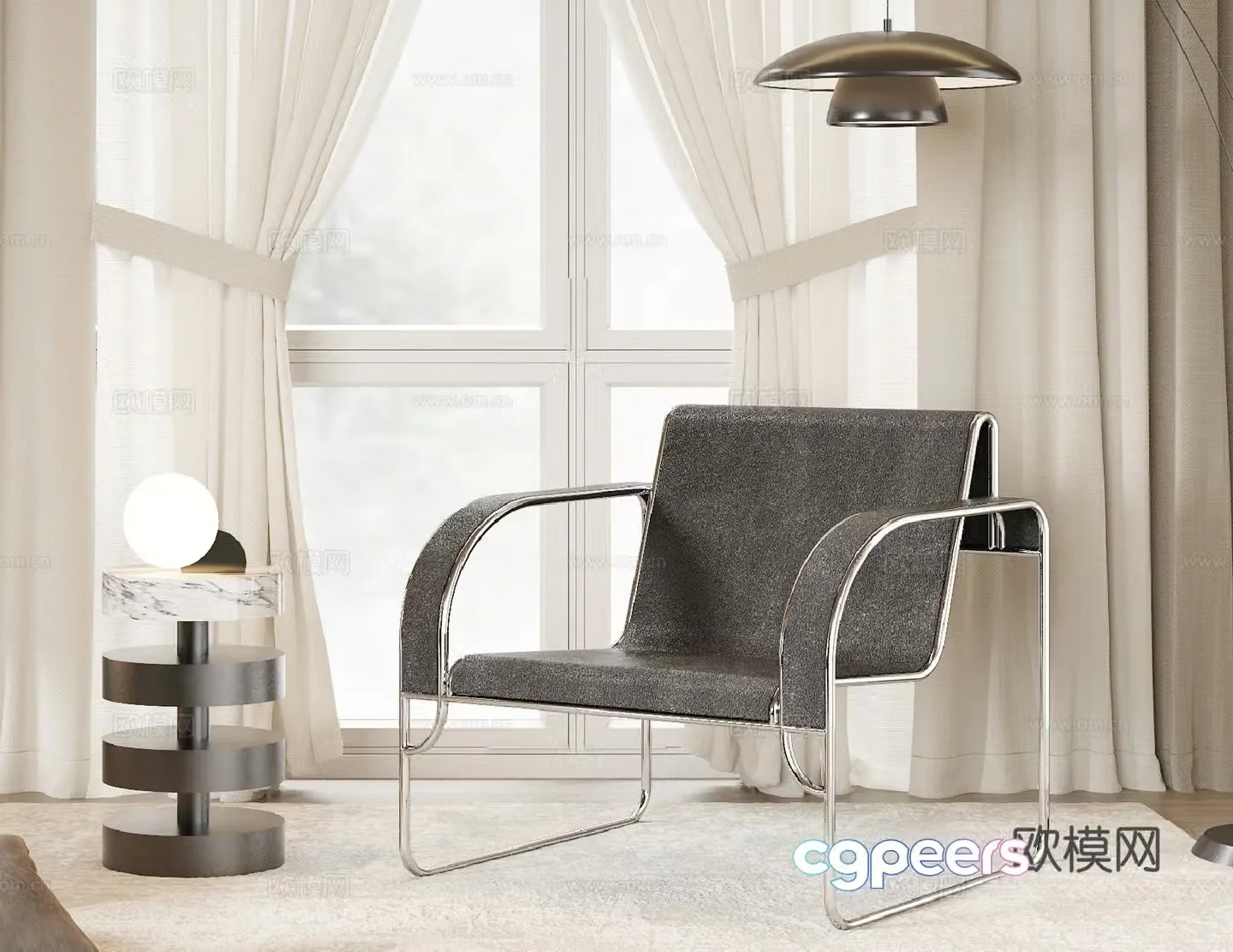Modern leisure chair 3d model