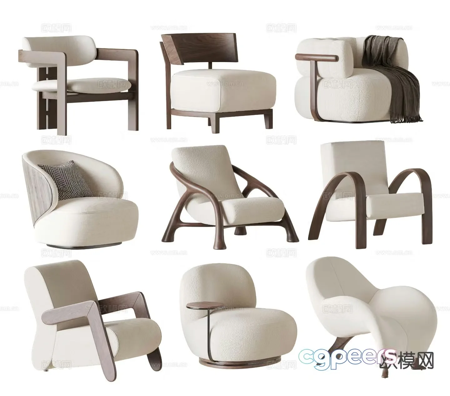 Medieval style sofa chair leisure chair armchair 3d model
