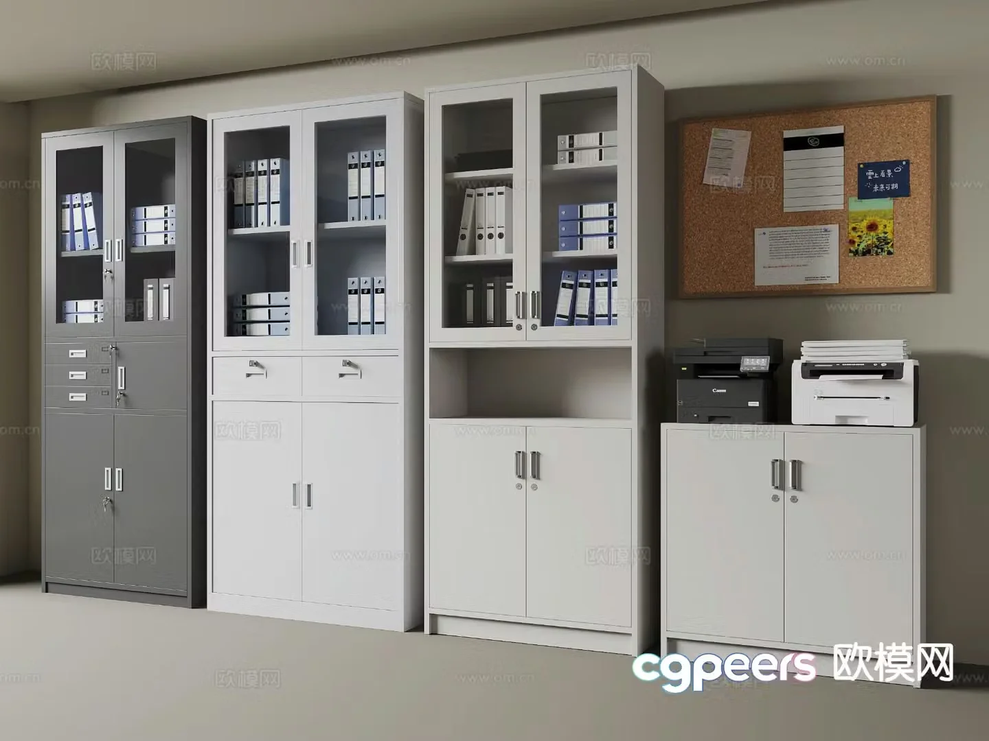 Modern filing cabinet filing cabinet 3d model