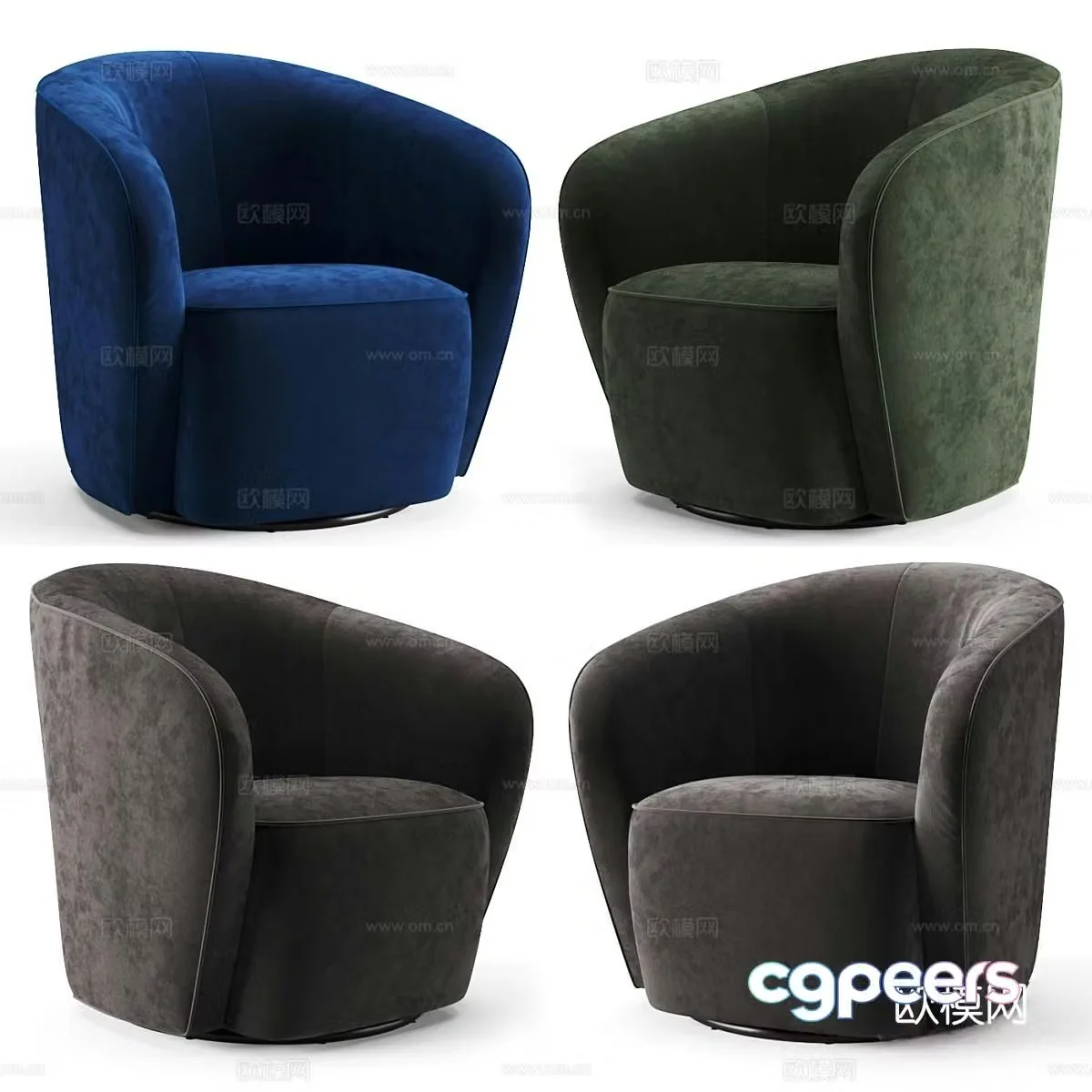 Deephouse single sofa 3d model