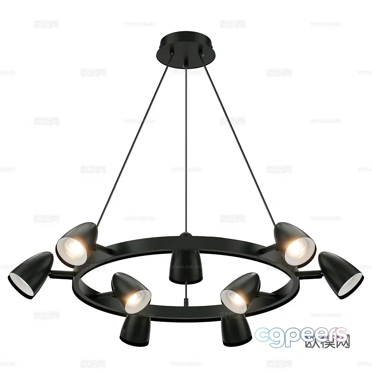 Modern minimalist chandelier dining room chandelier living room chandelier 3d model