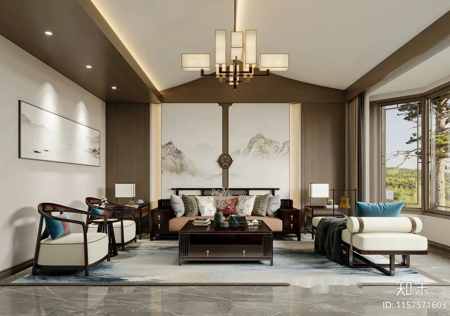 Modern Living Room 3D Model – 15738 – VRAY Render