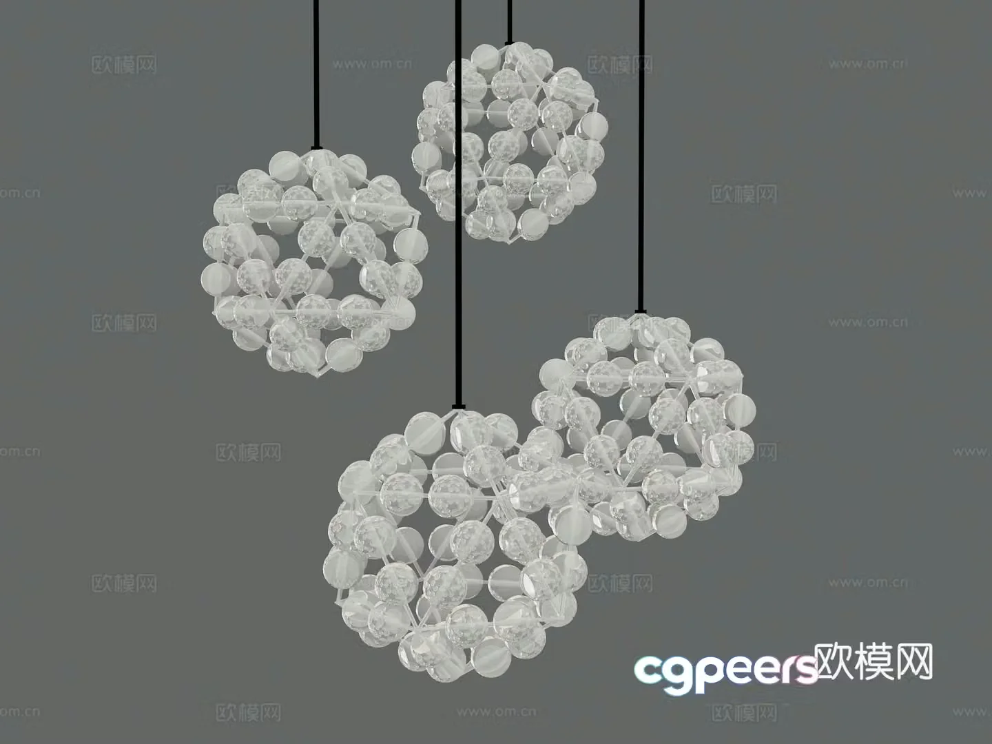Modern chandelier 3d model