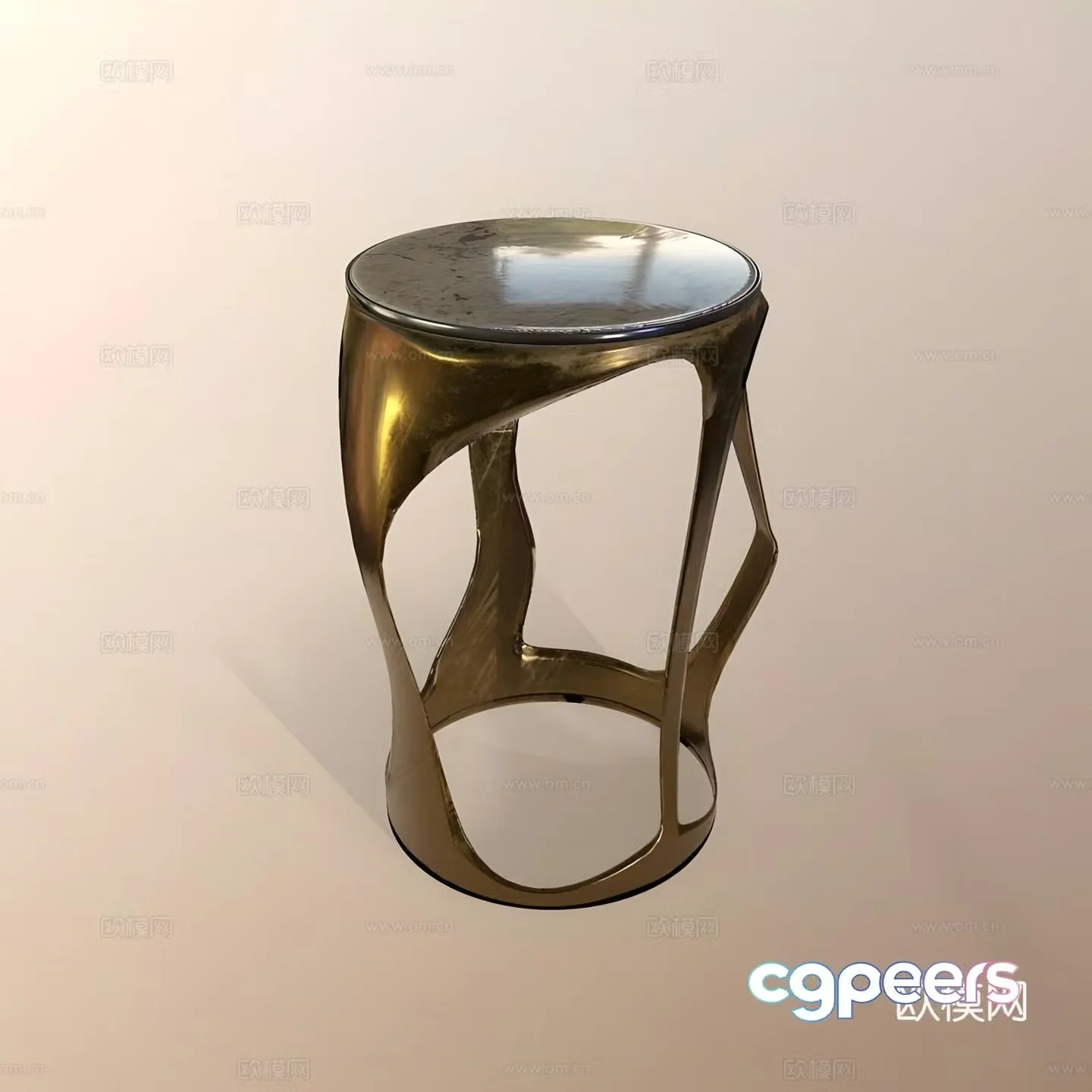 Stool Golden Stool 3D Model