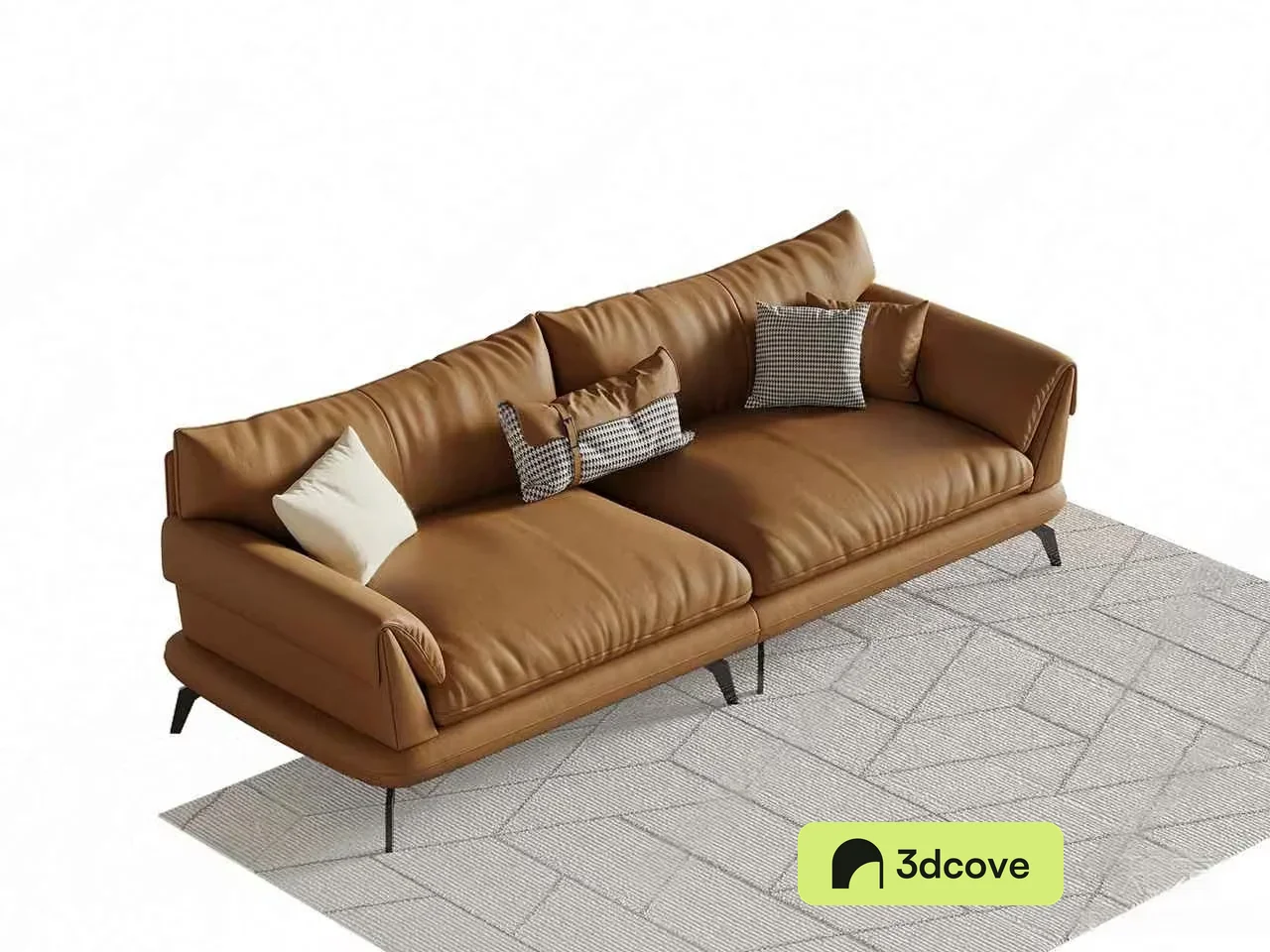 Brown Leather Sofa