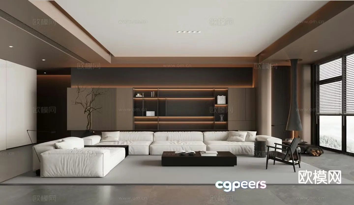 Modern living room 3d model