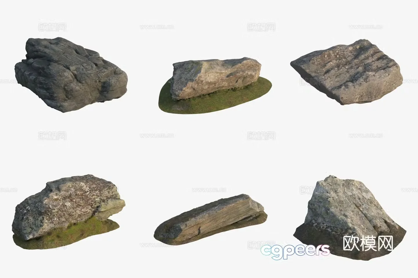 Big rocks by the sea 3d model