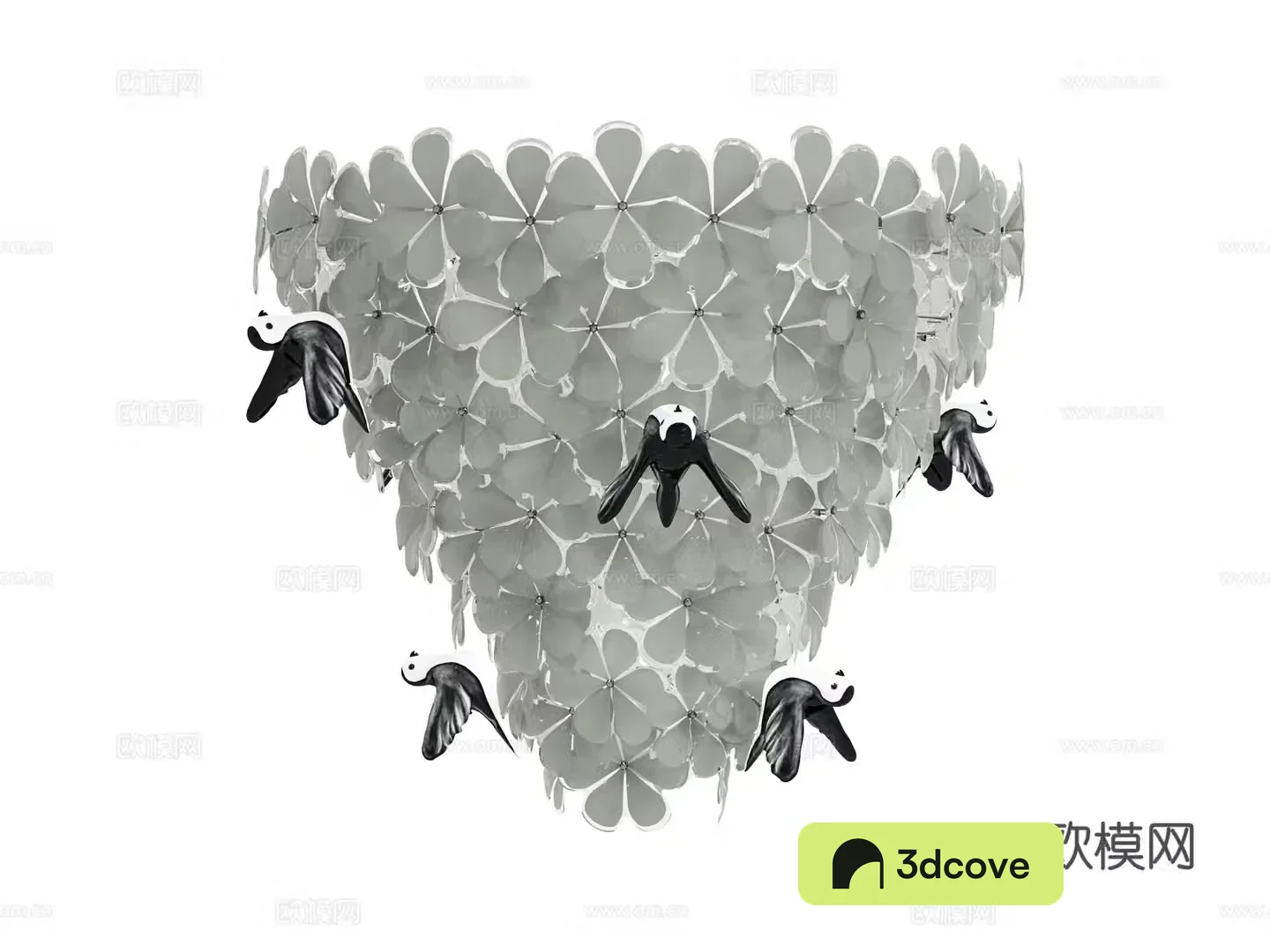visionnaire bird decorative lamp chandelier