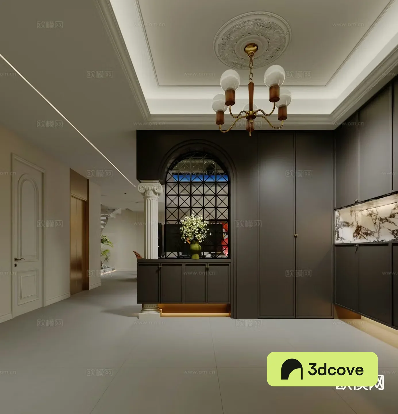 French entrance aisle