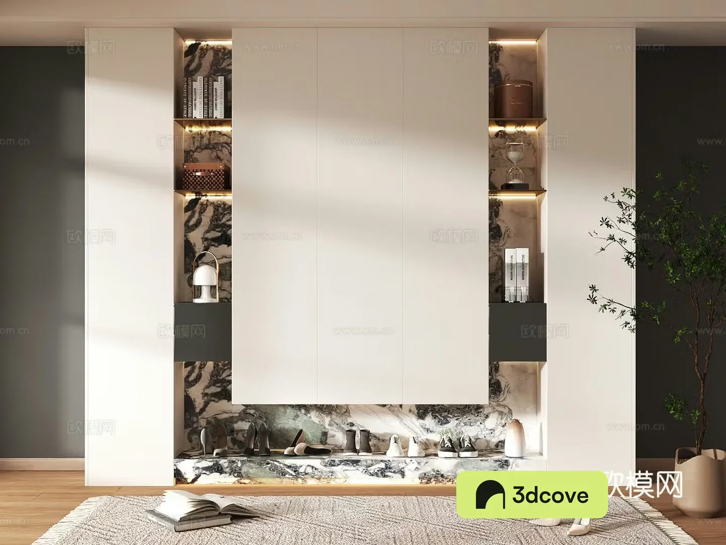 Shoe cabinet design shoe cabinet partition shoe cabinet porch shoe cabinet rendering