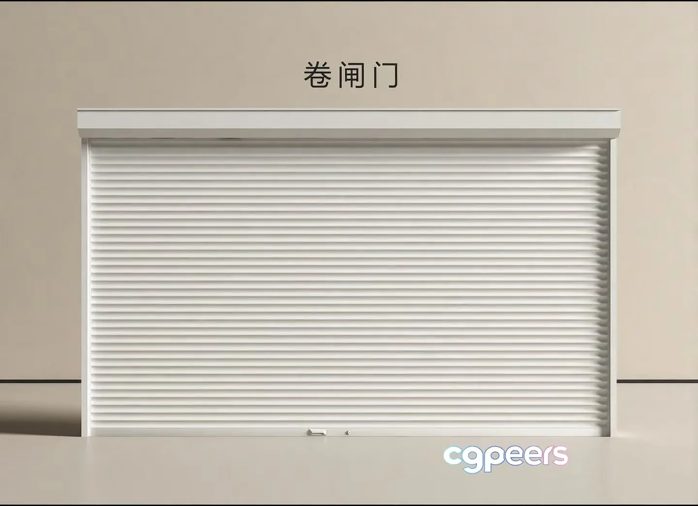 A White Garage Door 3D Model – 7048 – VRAY Render