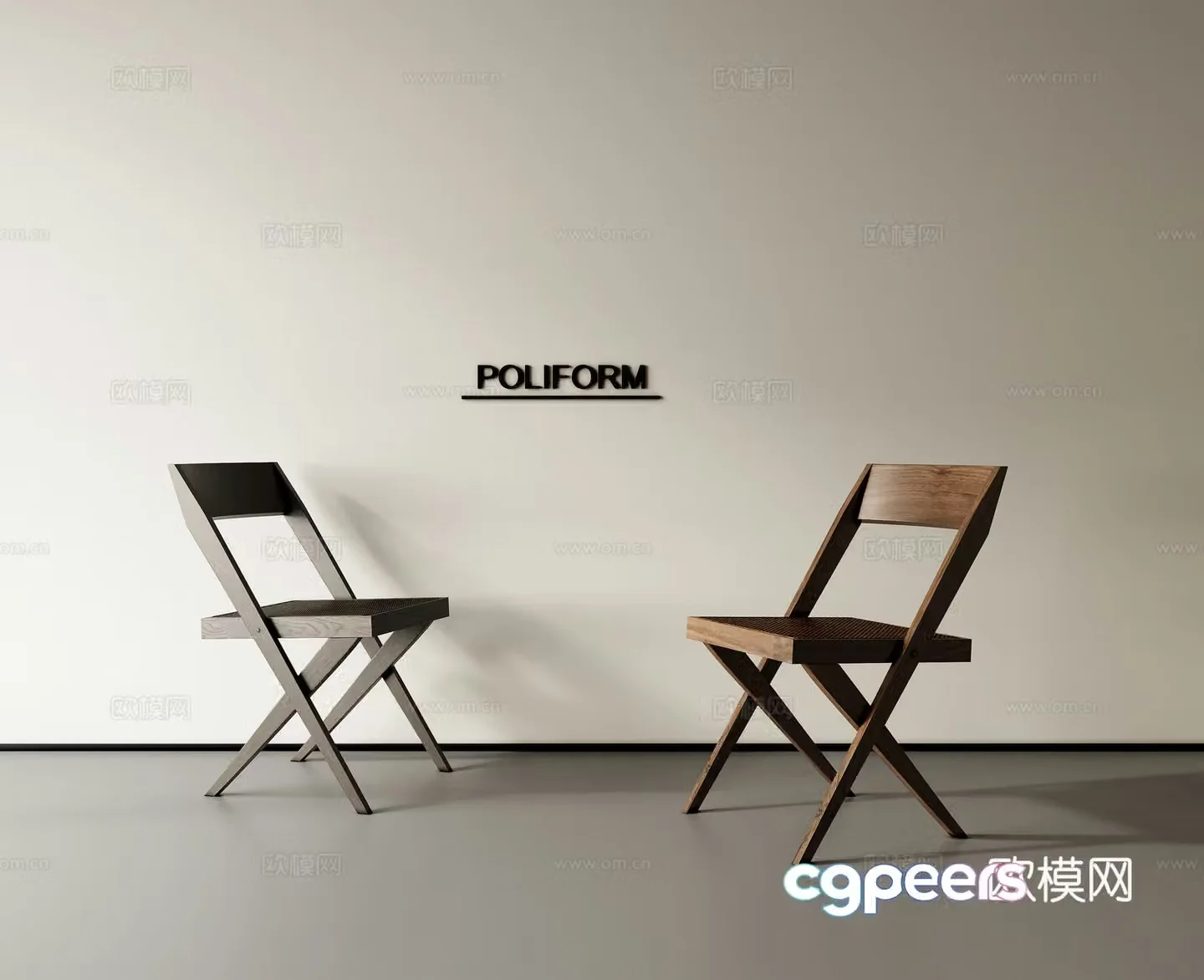 Single chair dining chair book chair 3d model