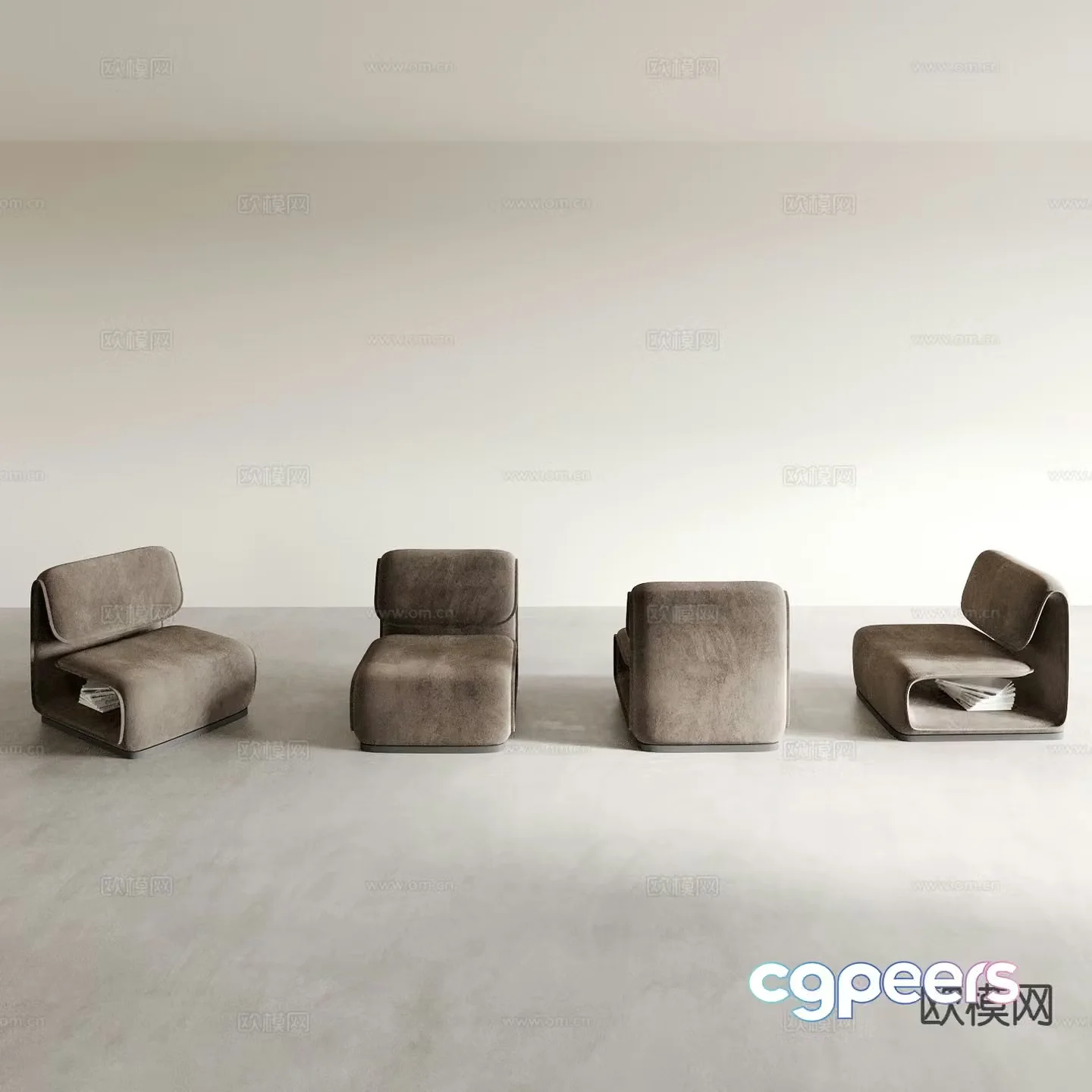 Single sofa leisure sofa 3d model
