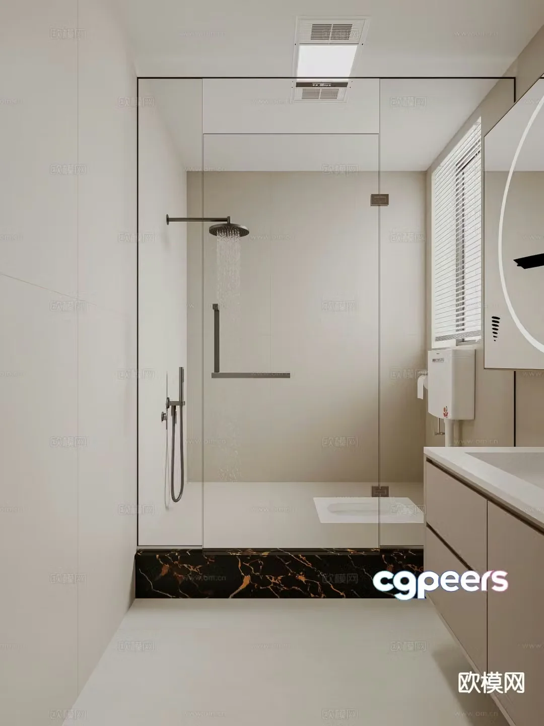 Modern bathroom bathroom toilet 3d model