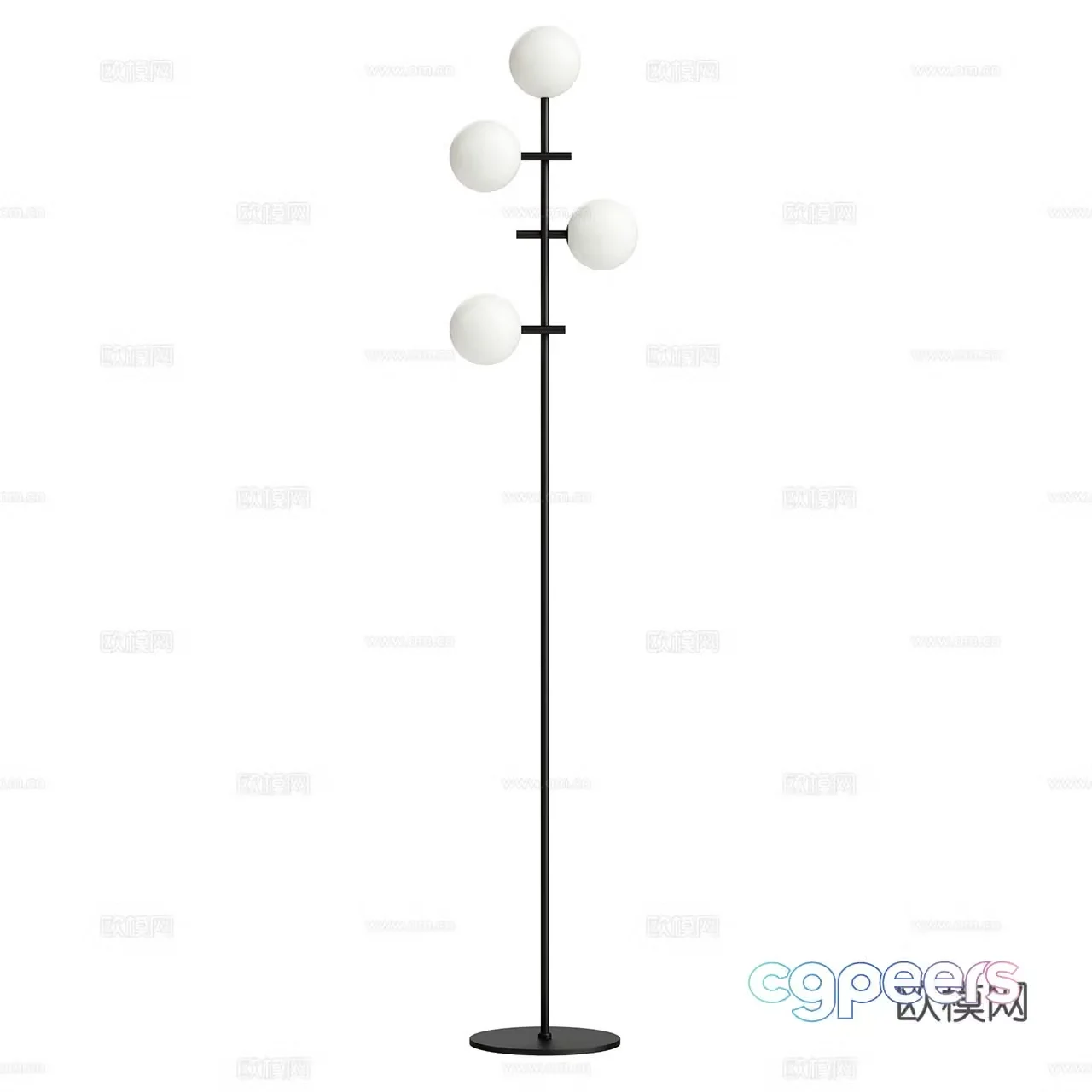 Mantra modern floor lamp minimalist floor lamp glass floor lamp spherical floor lamp 3d model