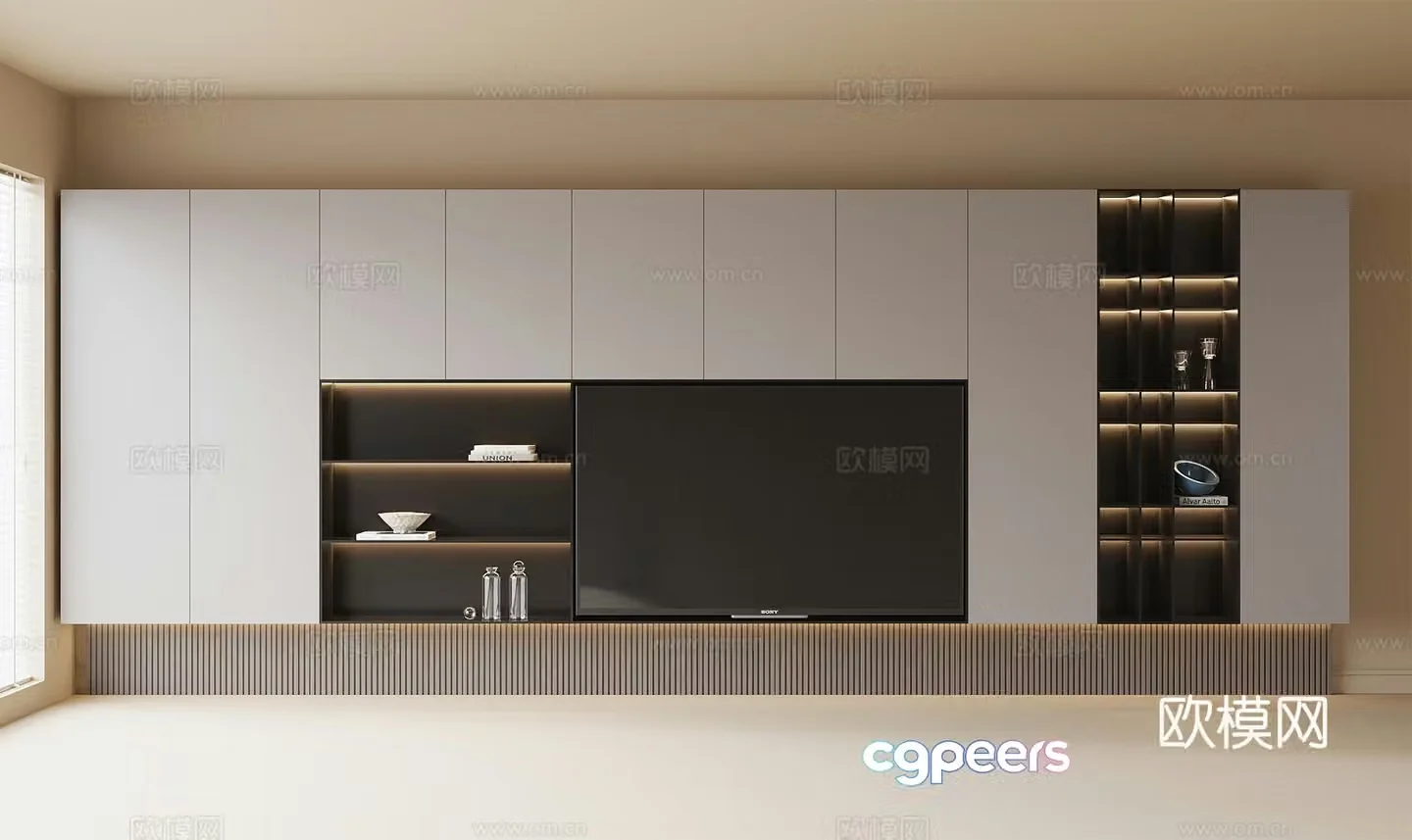 Modern TV Cabinet TV Background Wall TV Wall 3D Model