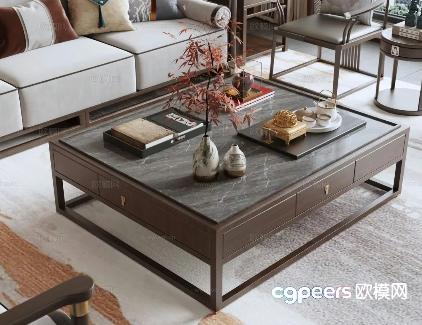 New Chinese coffee table 3D model