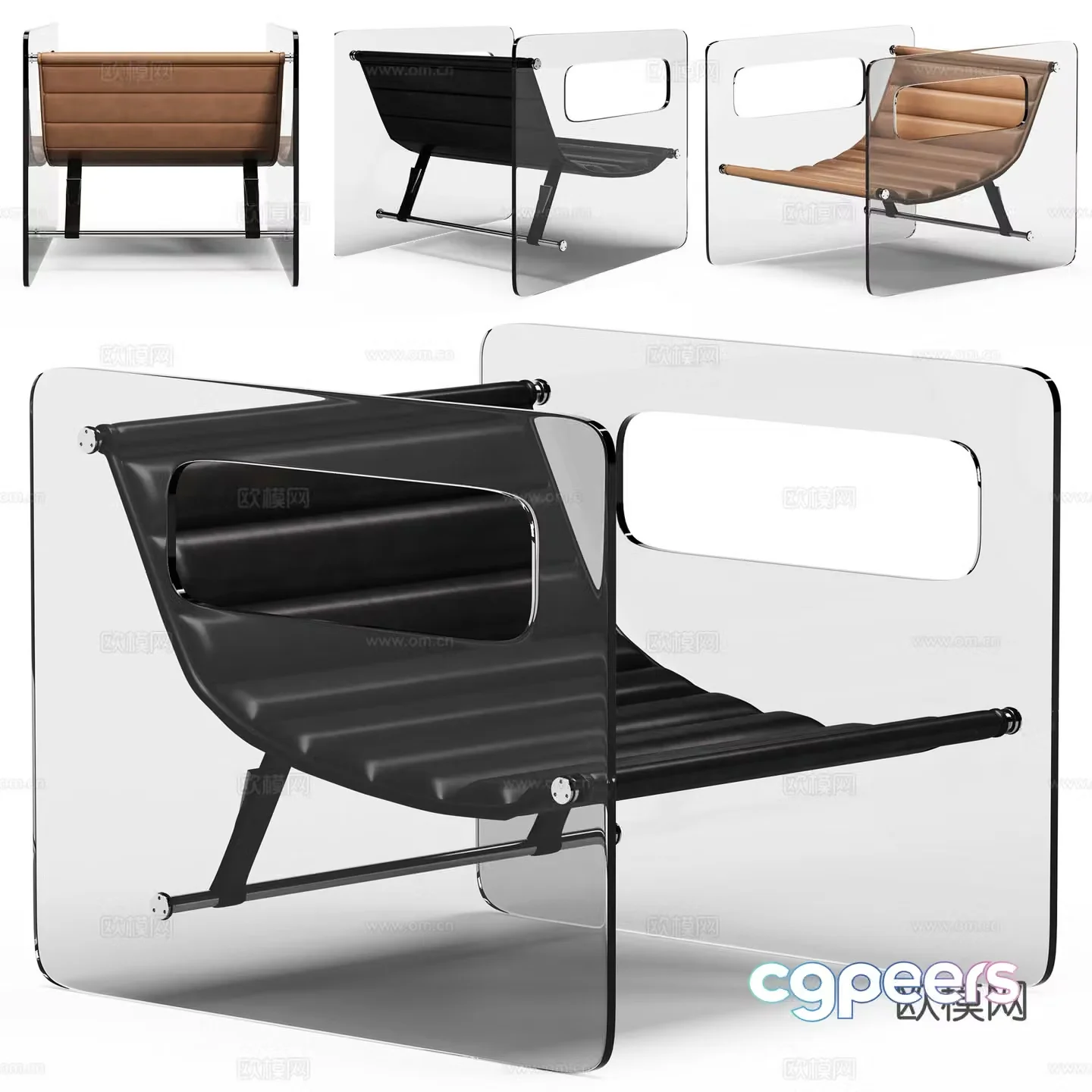 Tonelli lounge chair armchair 3d model