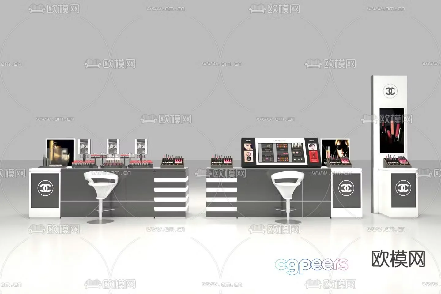 Beauty Showroom Beauty Showcase 3D Model