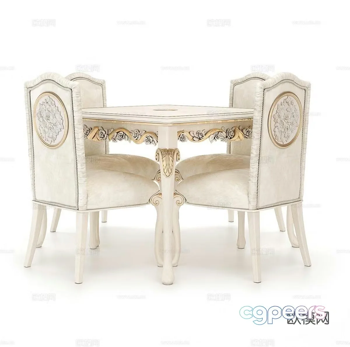 Romanohome dining table and chairs 3d model