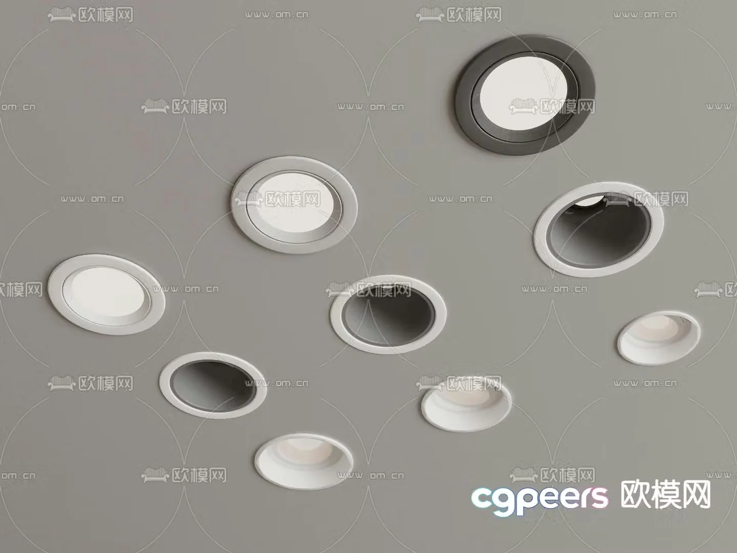 Downlight Spotlight Bull Eye Lamp 3D Model