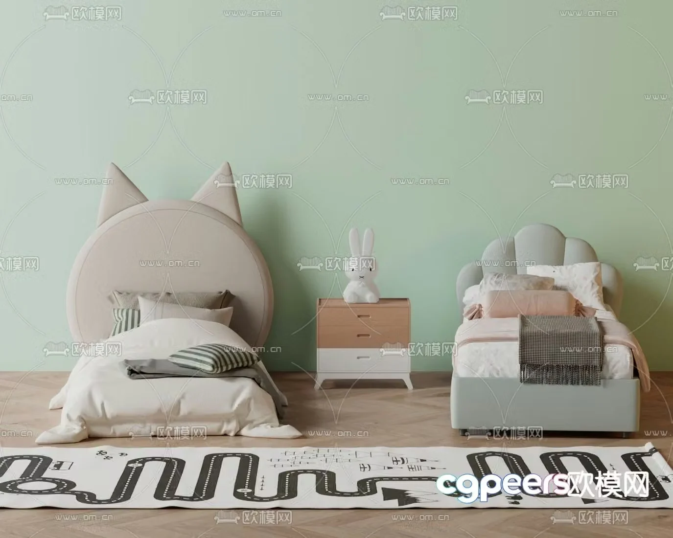 Children’s Bed Cartoon Children’s Bed 3D Model