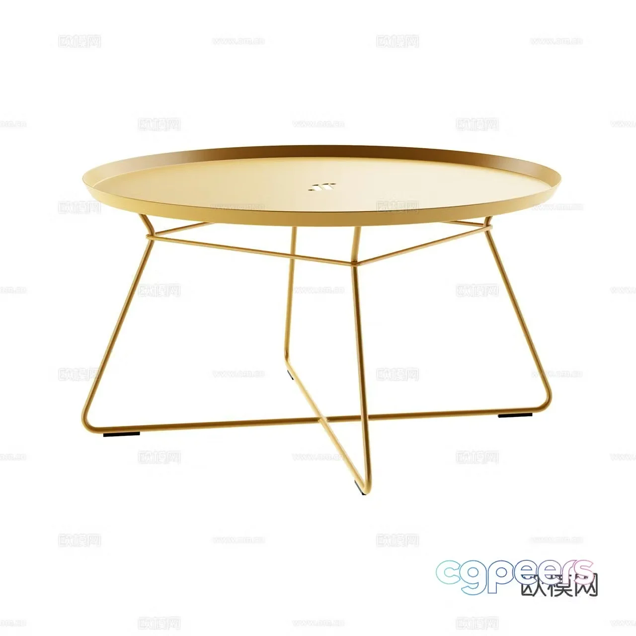 Freifrau light luxury coffee table metal coffee table 3d model