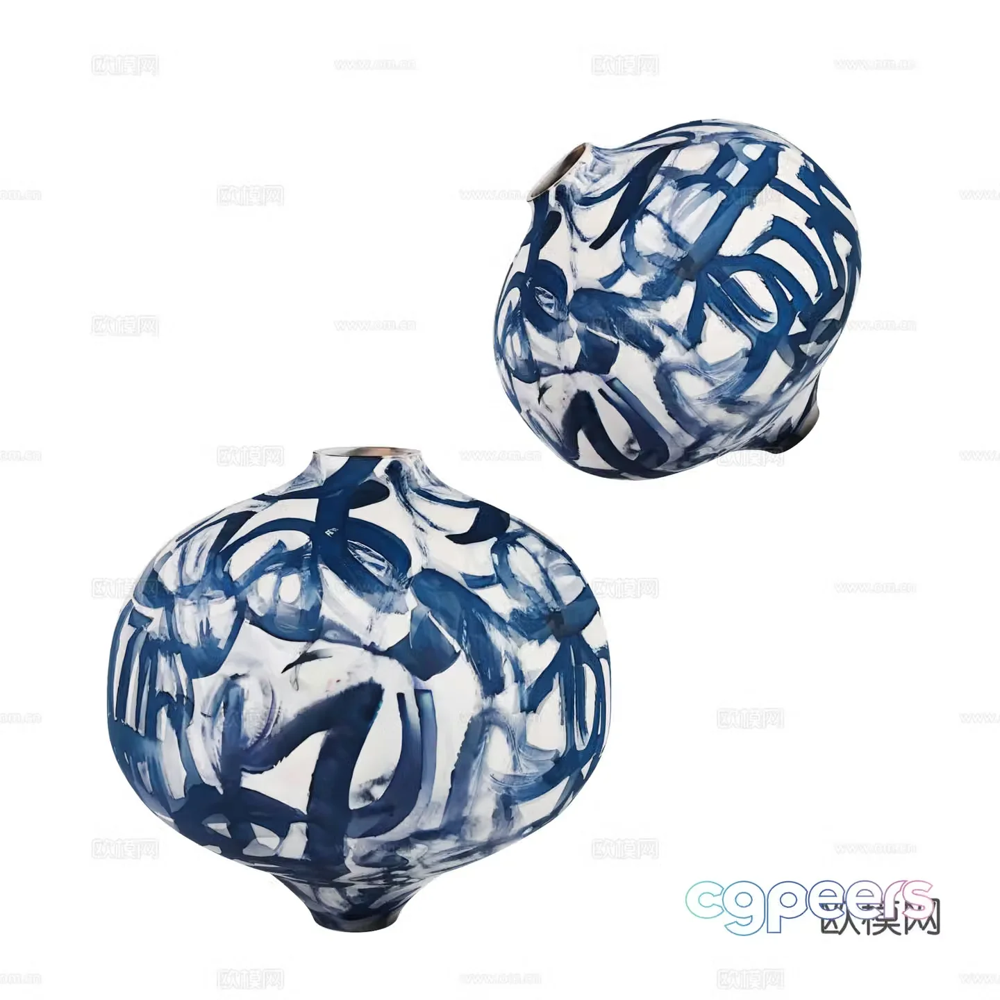 Modern art crock pot sculpture 3d model