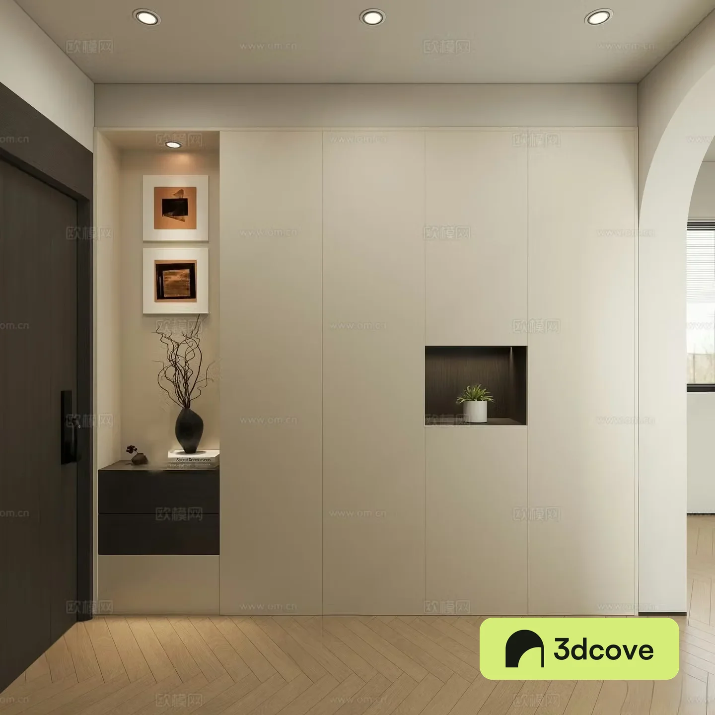 Wasabi shoe cabinet entrance shoe cabinet 3D model