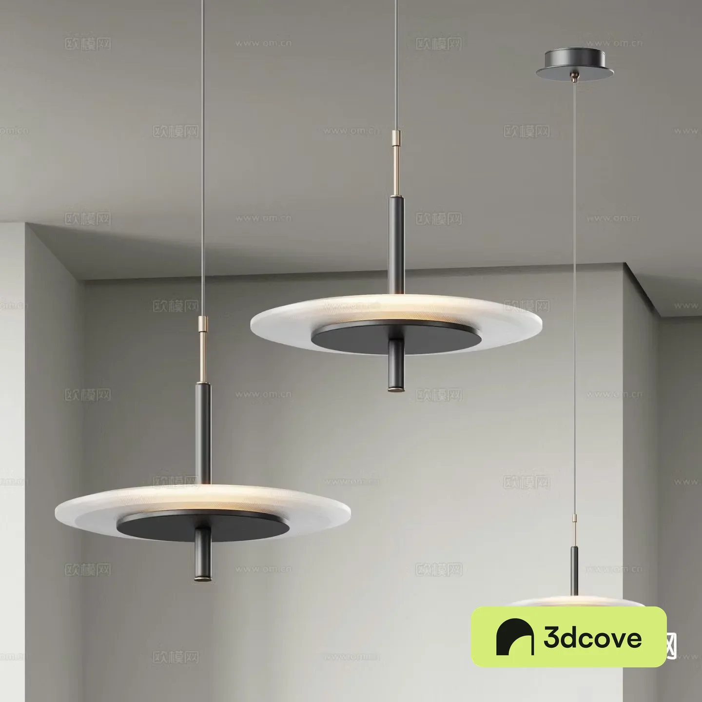 Modern disc chandelier