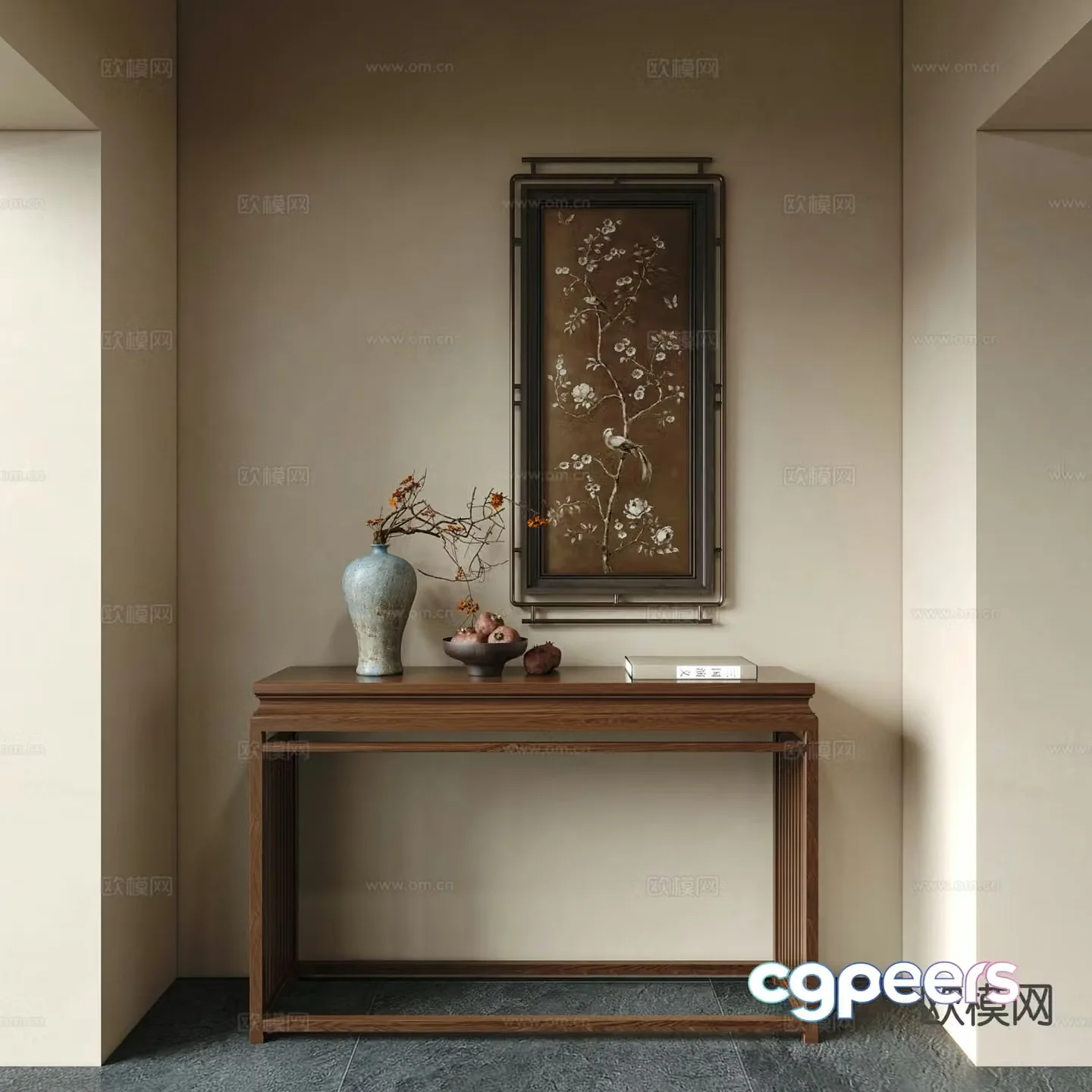 New Chinese style Duanjing strip 3D model