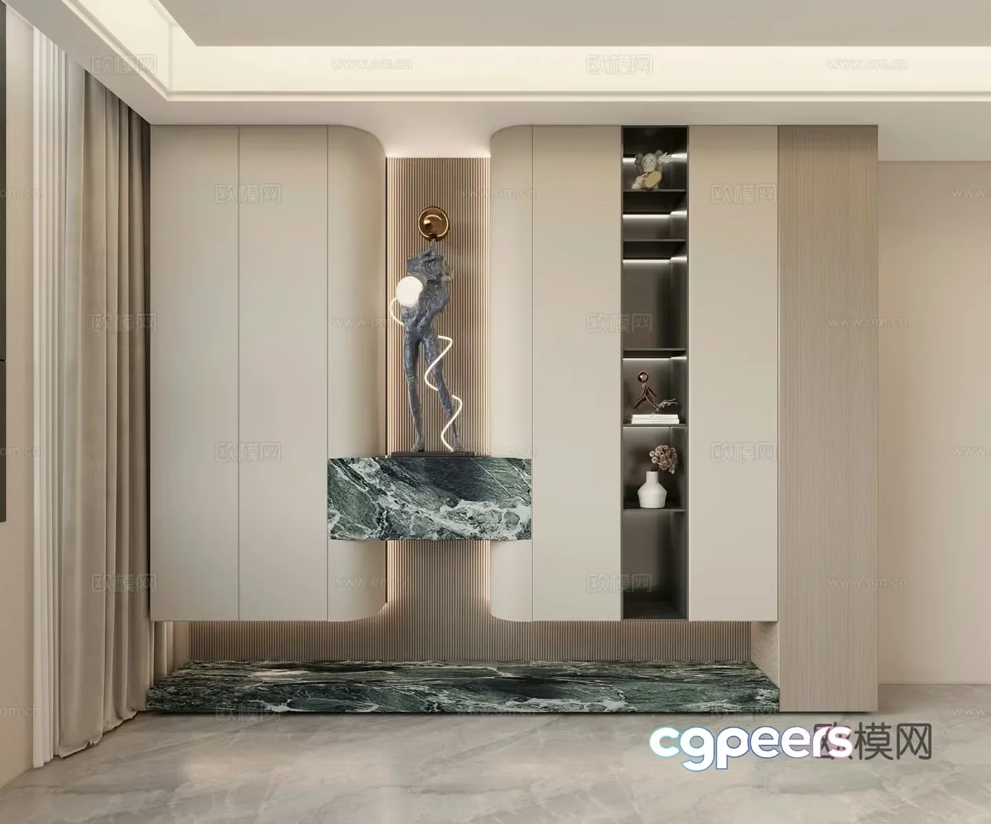Modern Living Room 3D Model – 23426 – VRAY Render