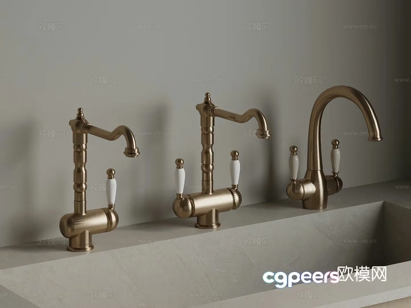 Faucet European-style faucet Basin faucet Sink faucet 3D model