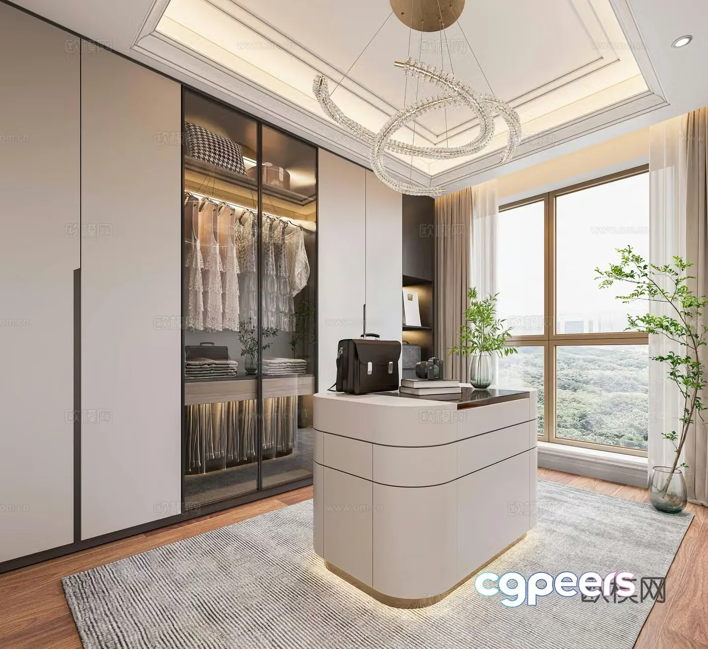 Modern cloakroom 3d model