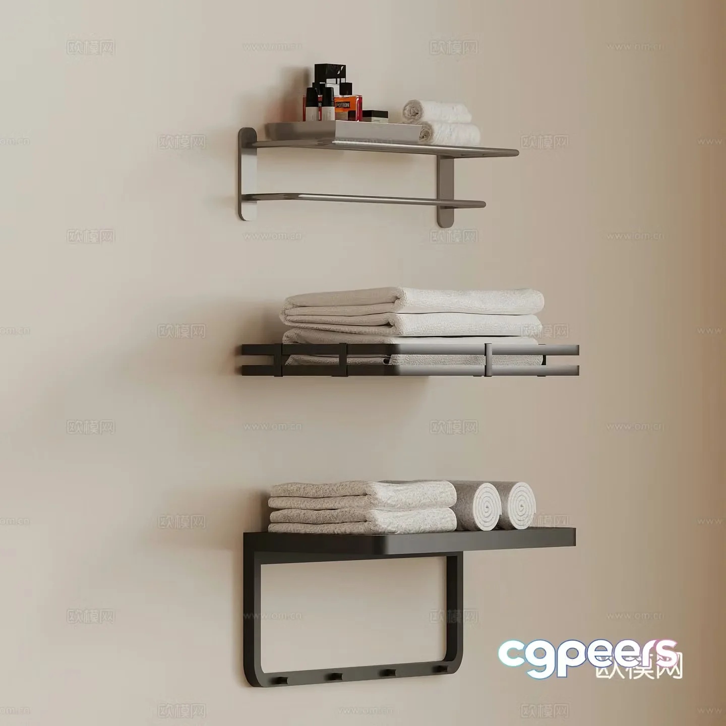 Modern bathroom supplies 3d model